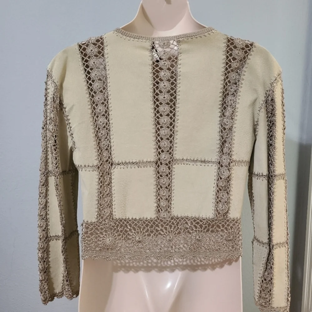 IDI Tan Vintage Leather Jacket Size Large‎
